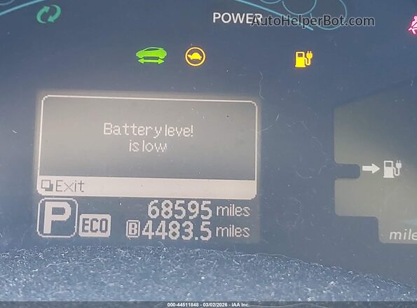 1N4BZ0CP6HC301427 2017 NISSAN LEAF Blue Вид щитка приладів