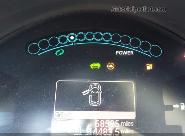 1N4BZ0CP6HC301427 2017 NISSAN LEAF Blue Панорамний вид салону 360°