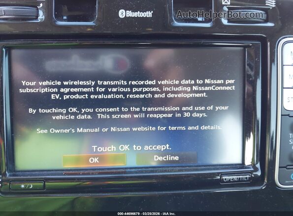 1N4BZ0CPXHC304055 2017 NISSAN LEAF White 360 interior view