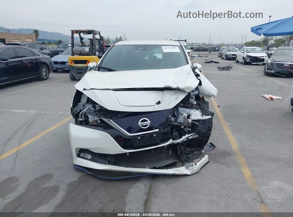 1N4BZ1CV4MC556432 2021 NISSAN LEAF White Widok zestawu wskaźników