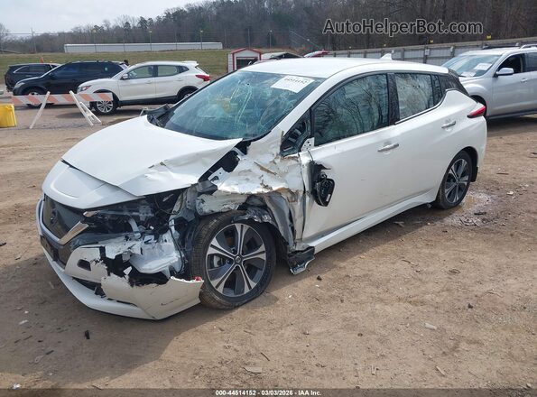 1N4BZ1DV9MC554397 2021 NISSAN LEAF White Առջևի ձախ երեք քառորդ տեսարան