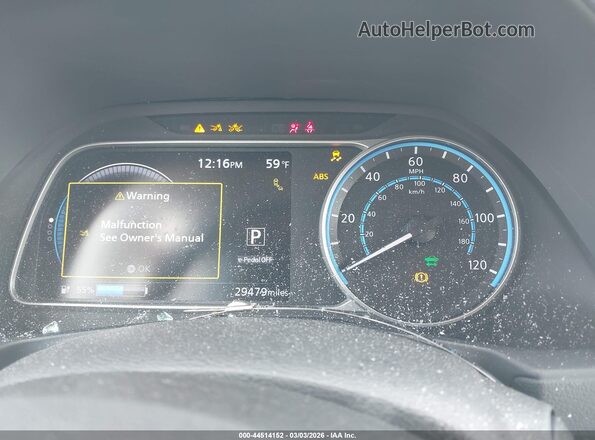 1N4BZ1DV9MC554397 2021 NISSAN LEAF White Հետևի նստատեղերի տեսք