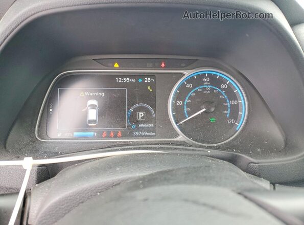 1N4CZ1CV4PC551465 2023 NISSAN LEAF White ხელსაწყოთა პანელის ხედი