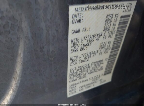 1N6BA1F4XKN512213 2019 NISSAN TITAN XD Gray 