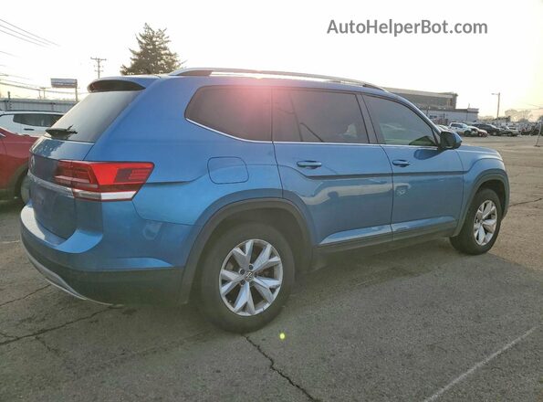 1V2AP2CA8KC589069 2019 VOLKSWAGEN ATLAS Синий Задняя правая четверть