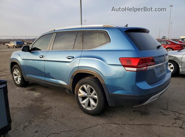 1V2AP2CA8KC589069 2019 VOLKSWAGEN ATLAS Синий Задняя левая четверть