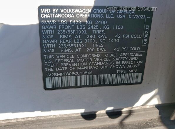 1V2BMPE80PC019546 2023 VOLKSWAGEN ID.4 White Vista del compartimento del motor