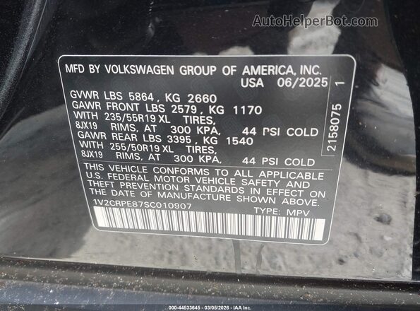 1V2CRPE87SC010907 2025 VOLKSWAGEN ID.4 Black 