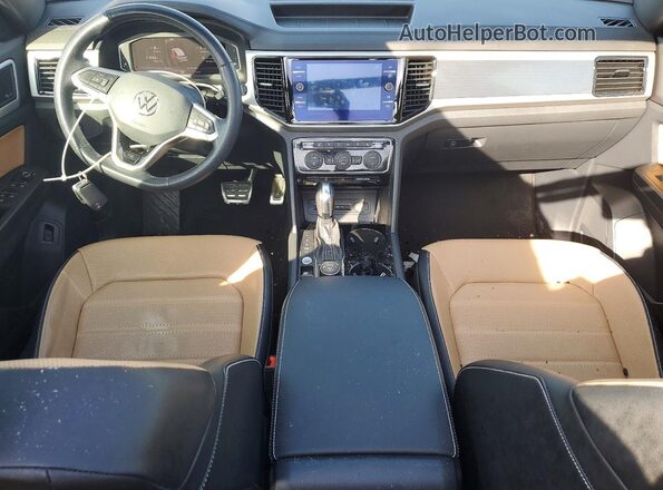 1V2FE2CA1NC212440 2022 VOLKSWAGEN ATLAS Blue Առջևի վահանակի տեսք