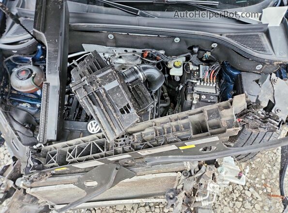 1V2HR2CA3MC525968 2021 VOLKSWAGEN ATLAS Blue Engine compartment view