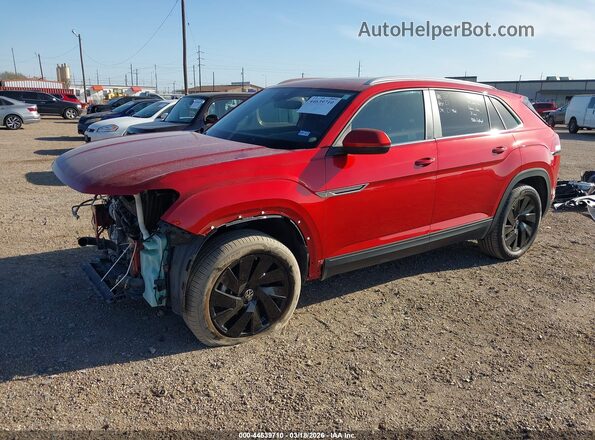 1V2JE2CA3SC220349 2025 VOLKSWAGEN ATLAS Red წინა მარცხენა ხედი სამი მეოთხედიდან