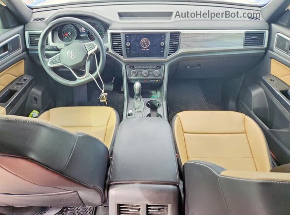 1V2JE2CA5MC201868 2021 VOLKSWAGEN ATLAS Black Widok deski rozdzielczej
