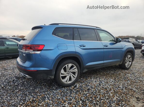 1V2JP2CA8MC525021 2021 VOLKSWAGEN ATLAS Blue Задня права чверть