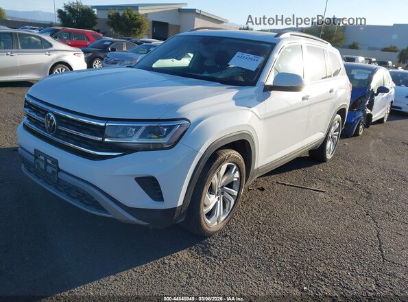 1V2JR2CA0MC564938 2021 VOLKSWAGEN ATLAS White Vista tres cuartos delantera izquierda