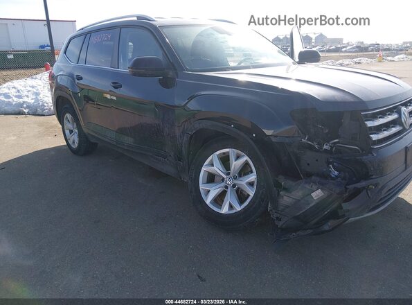 1V2LR2CA5KC537675 2019 VOLKSWAGEN ATLAS Black Widok z przodu