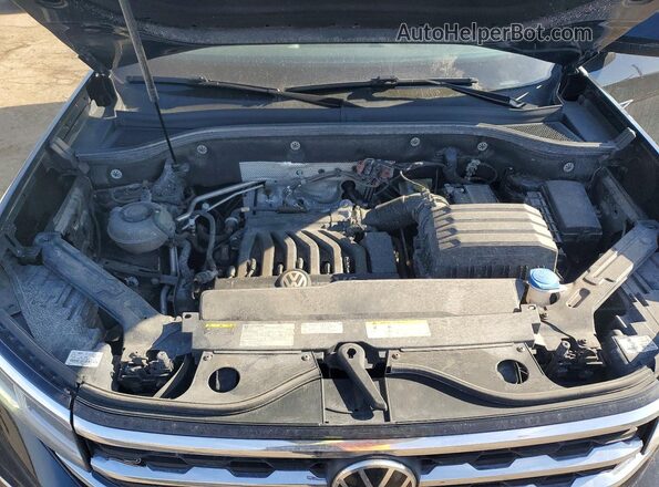 1V2PE2CA0MC231077 2021 VOLKSWAGEN ATLAS Black Engine compartment view