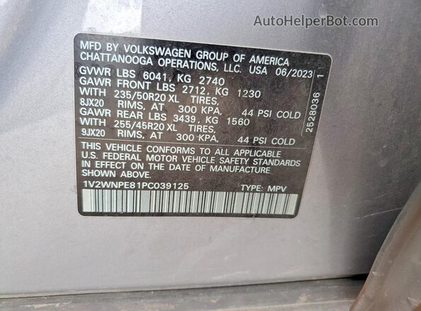 1V2WNPE81PC039125 2023 VOLKSWAGEN ID.4 Silver Vista del compartimento del motor