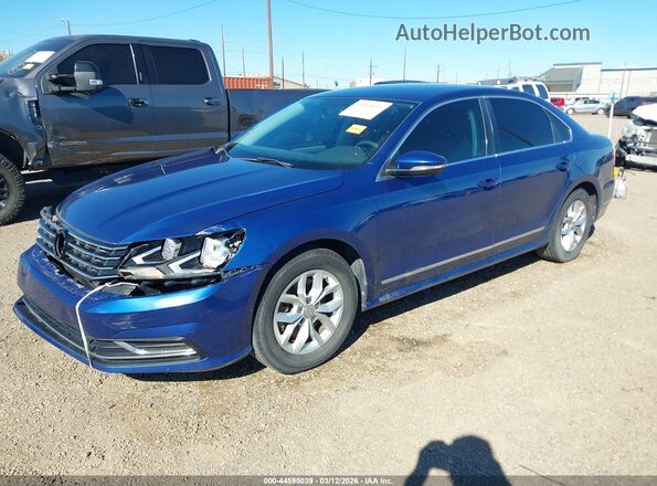 1VWAS7A37GC019425 2016 VOLKSWAGEN PASSAT Blue Передня ліва чверть