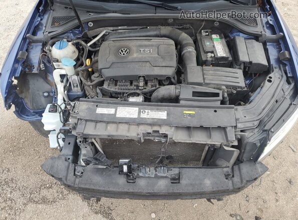 1VWDT7A33HC065118 2017 VOLKSWAGEN PASSAT Blue Rear interior view