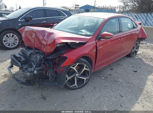 1VWMA7A34LC023720 2020 VOLKSWAGEN PASSAT Red წინა მარცხენა ხედი სამი მეოთხედიდან