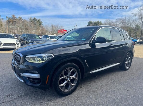 5UXTY5C09M9H28918 2021 BMW X3 Black უკანა მარჯვენა