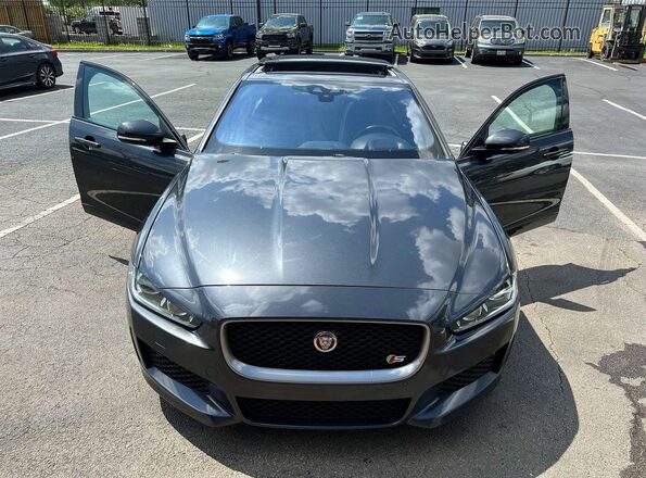 SAJAG4FV7KCP48855 2019 JAGUAR XF Charcoal ძრავის განყოფილების ხედი