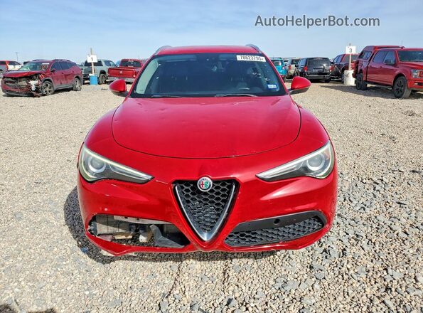 ZASFAKAN1J7B98357 2018 ALFA ROMEO STELVIO Red Rear view