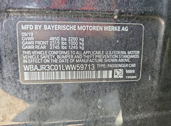 WBAJR3C01LWW59713 2020 BMW 5 SERIES Black Շարժիչի բաժամունքի տեսք