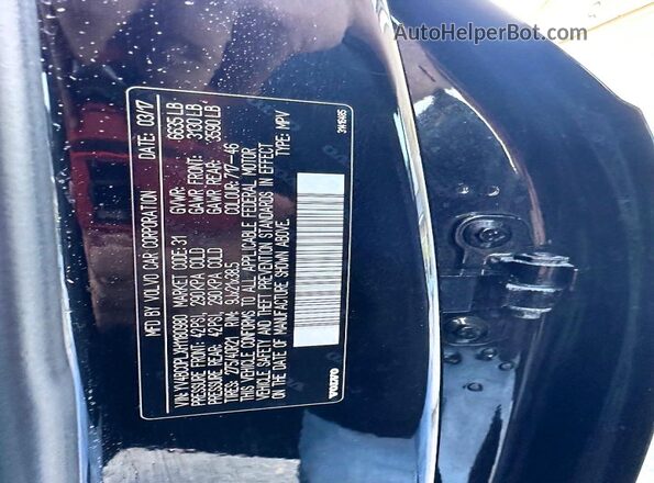 YV4BC0PLXH1180980 2017 VOLVO XC90 Черный Вид наклейки с VIN-кодом