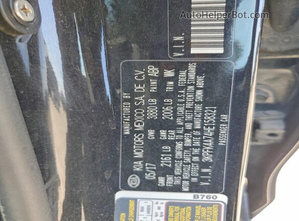 3KPFK4A74HE158321 2017 KIA FORTE Black 