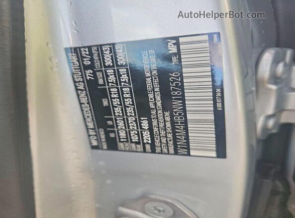 W1N4M4HB5NW187526 2022 MERCEDES-BENZ GLB-CLASS Silver 