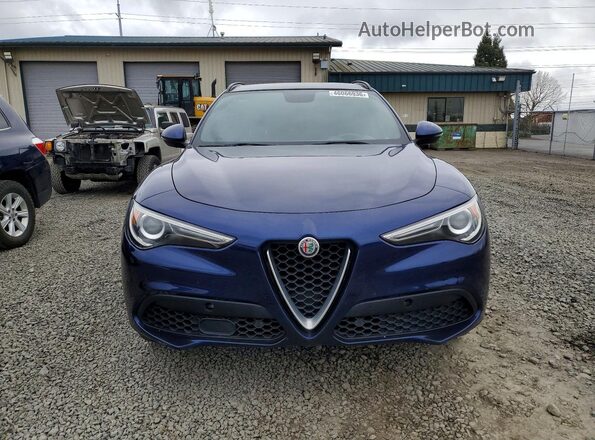 ZASFAKNN9J7B85530 2018 ALFA ROMEO STELVIO Blue Вид ззаду
