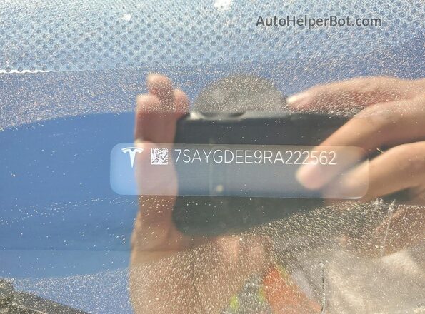7SAYGDEE9RA222562 2024 TESLA MODEL Белый Вид наклейки с VIN-кодом