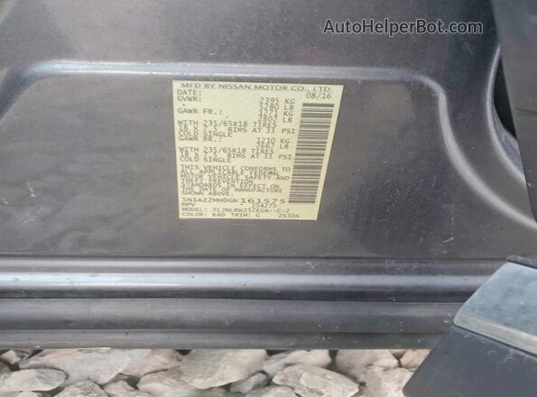 5N1AZ2MH0GN161575 2016 NISSAN MURANO Серый 