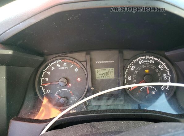 5TFSX5EN7GX045525 2016 TOYOTA TACOMA Red Instrument cluster view