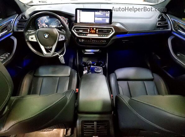 5UX33DT09N9K12081 2022 BMW X4 White Вид щитка приладів