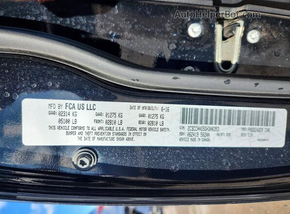 2C3CCAAG5GH306353 2016 CHRYSLER 300 Black VIN կոդի պիտակի տեսք