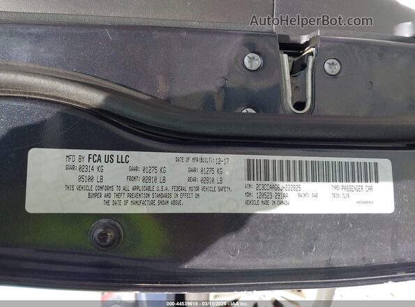 2C3CCAAG6JH222825 2018 CHRYSLER 300 Gray Շարժիչի բաժամունքի տեսք
