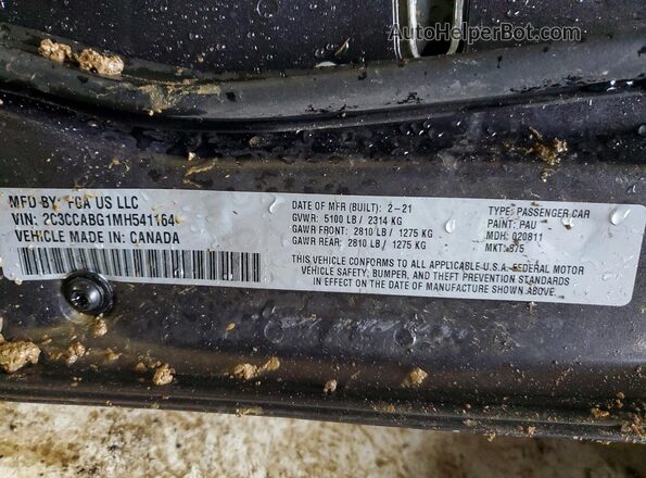 2C3CCABG1MH541164 2021 CHRYSLER 300 Gray Widok naklejki z numerem VIN