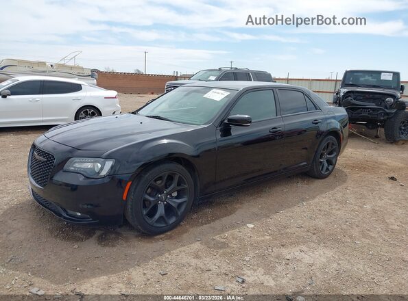 2C3CCABG4MH545340 2021 CHRYSLER 300 Black Առջևի ձախ երեք քառորդ տեսարան