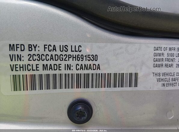 2C3CCADG2PH691530 2023 CHRYSLER 300 Silver Вид підкапотного простору