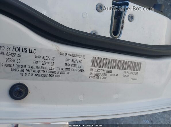 2C3CCAGG5GH162035 2016 CHRYSLER 300 White 
