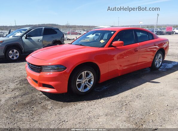 2C3CDXBG0MH642695 2021 DODGE CHARGER Orange Առջևի ձախ երեք քառորդ տեսարան
