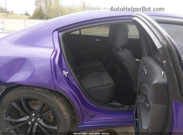 2C3CDXBG2JH306431 2018 DODGE CHARGER Purple Widok naklejki z numerem VIN