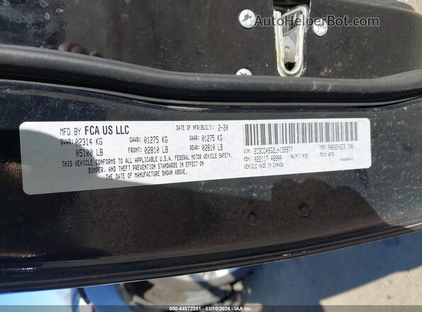 2C3CDXBG2LH139877 2020 DODGE CHARGER Black Engine compartment view