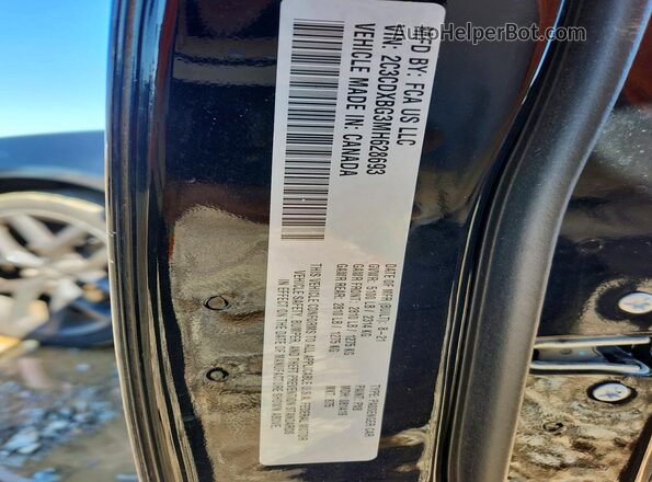 2C3CDXBG3MH628693 2021 DODGE CHARGER Black VIN კოდის სტიკერის ხედი