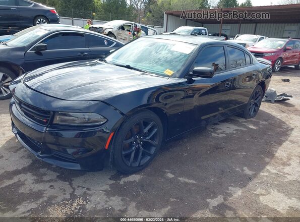 2C3CDXBG4LH190541 2020 DODGE CHARGER Black Передня ліва чверть