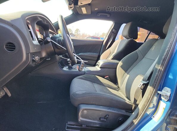 2C3CDXBG6MH534128 2021 DODGE CHARGER Blue Widok wnętrza z przodu