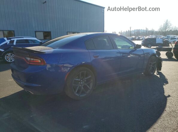 2C3CDXBG6MH671411 2021 DODGE CHARGER Blue Հետևի աջ