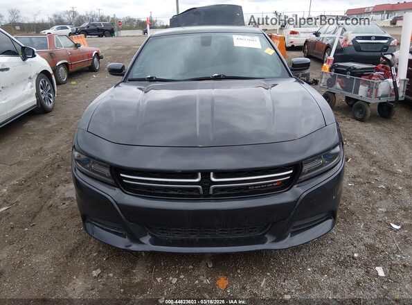 2C3CDXBGXGH199010 2016 DODGE CHARGER Black Widok wnętrza z tyłu